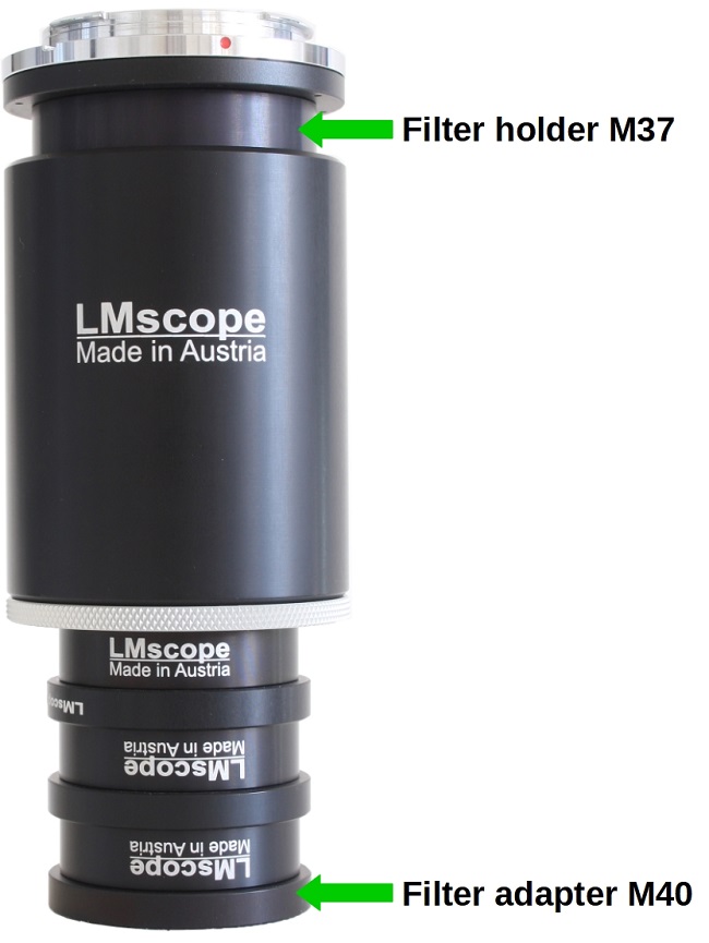 Insérer un filtre dans le macroscope